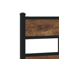 Produktbild för Sängram utan madrass metall rökfärgad ek 180x200 cm