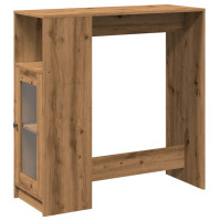 Produktbild för Barbord med hyllor artisian-ek 101x40x103,5 cm konstruerat trä