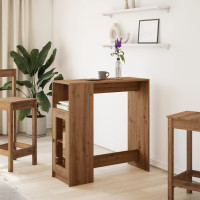 Produktbild för Barbord med hyllor artisian-ek 101x40x103,5 cm konstruerat trä