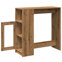 Produktbild för Barbord med hyllor artisian-ek 101x40x103,5 cm konstruerat trä