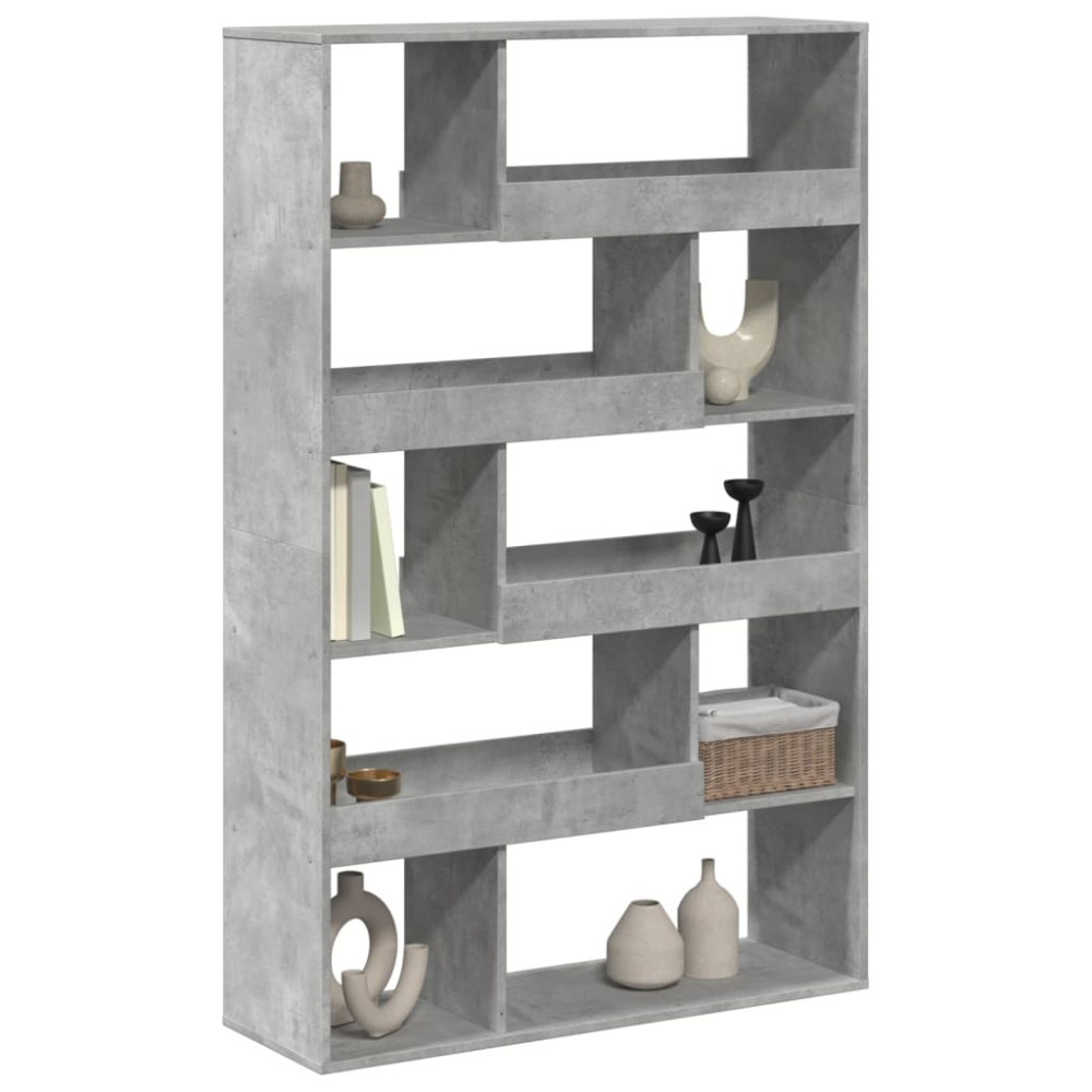 Produktbild för Rumsavdelare betonggrå 100x33x156,5 cm konstruerat trä