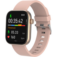 Produktbild för Bluetooth AMOLED Smart Watch Rosa / Beige