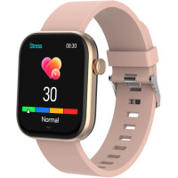 Produktbild för Bluetooth AMOLED Smart Watch Rosa / Beige