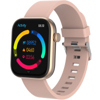 Produktbild för Bluetooth AMOLED Smart Watch Rosa / Beige