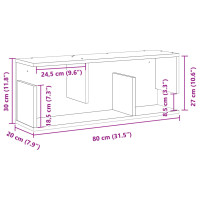 Produktbild för Väggskåp 80x20x30 cm sonoma-ek konstruerat trä