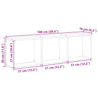 Produktbild för Väggskåp 100x16x30 cm åldrat trä konstruerat trä