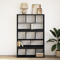 Produktbild för Bokhylla svart 100x33x156,5 cm konstruerat trä
