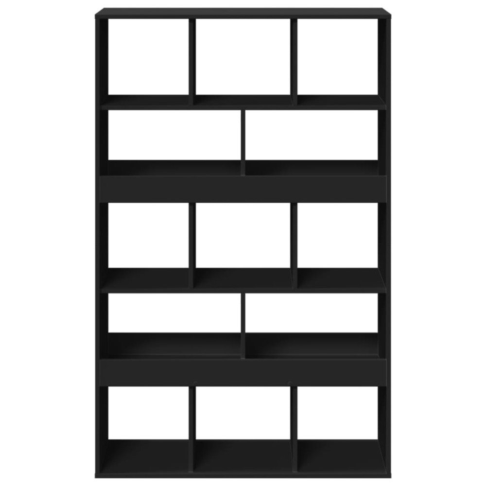 Produktbild för Bokhylla svart 100x33x156,5 cm konstruerat trä