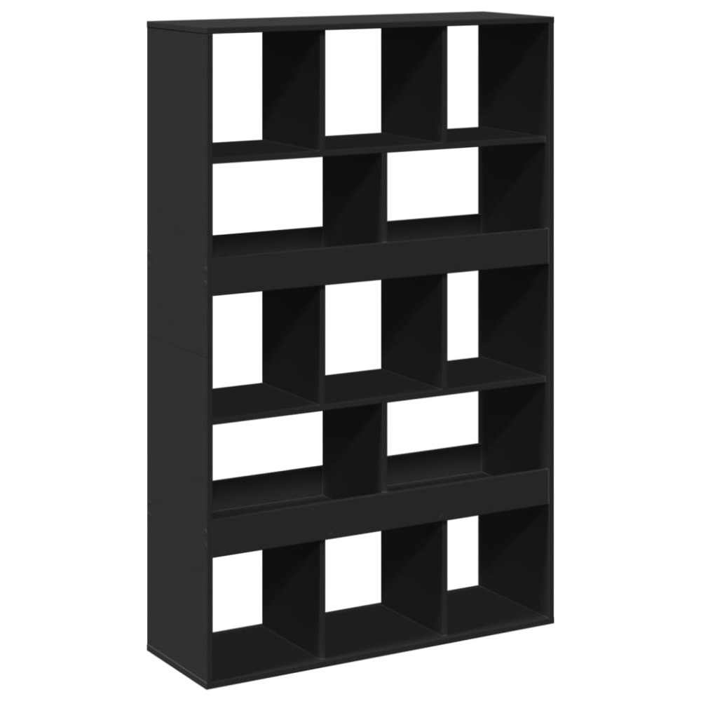 Produktbild för Bokhylla svart 100x33x156,5 cm konstruerat trä