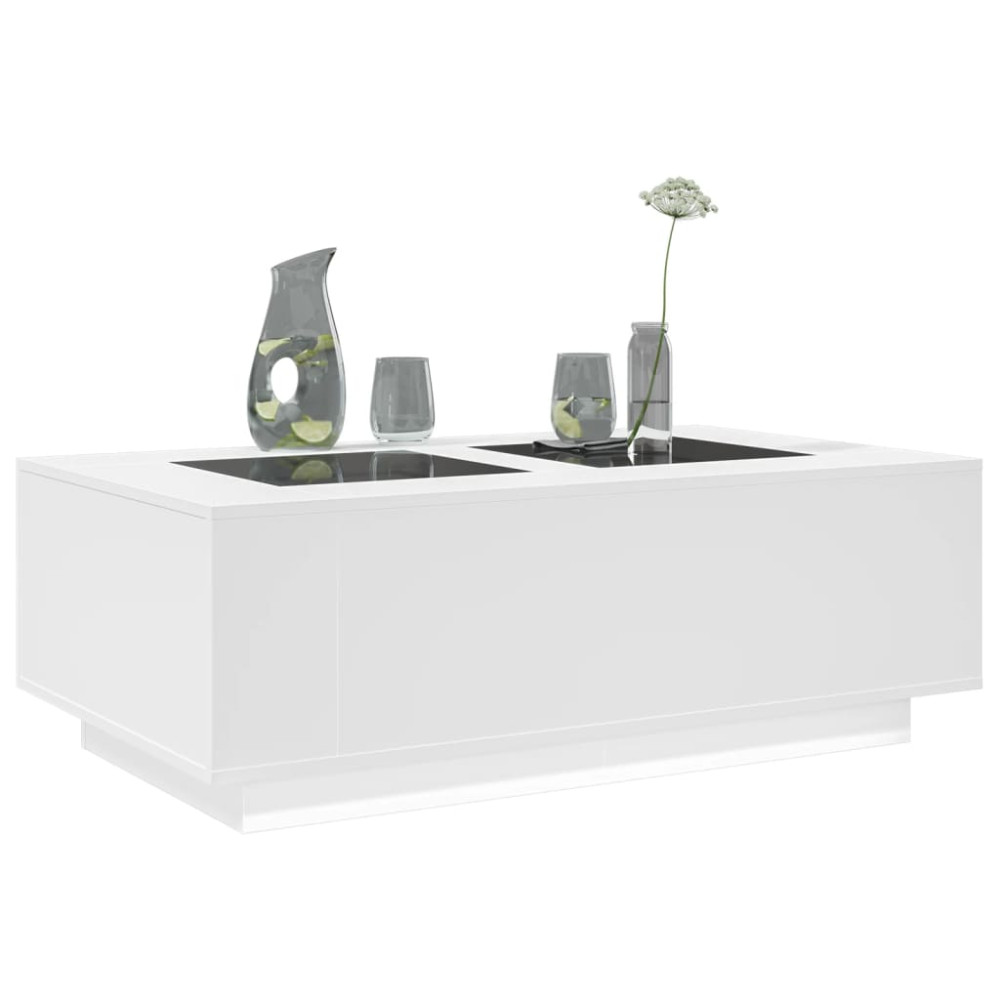 Produktbild för Soffbord med Infinity LEDs vit 116x69x40 cm