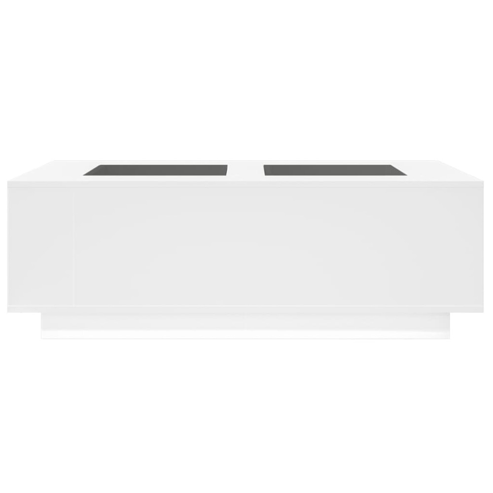 Produktbild för Soffbord med Infinity LEDs vit 116x69x40 cm