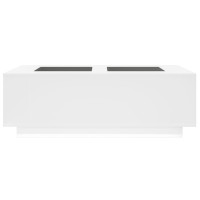Produktbild för Soffbord med Infinity LEDs vit 116x69x40 cm