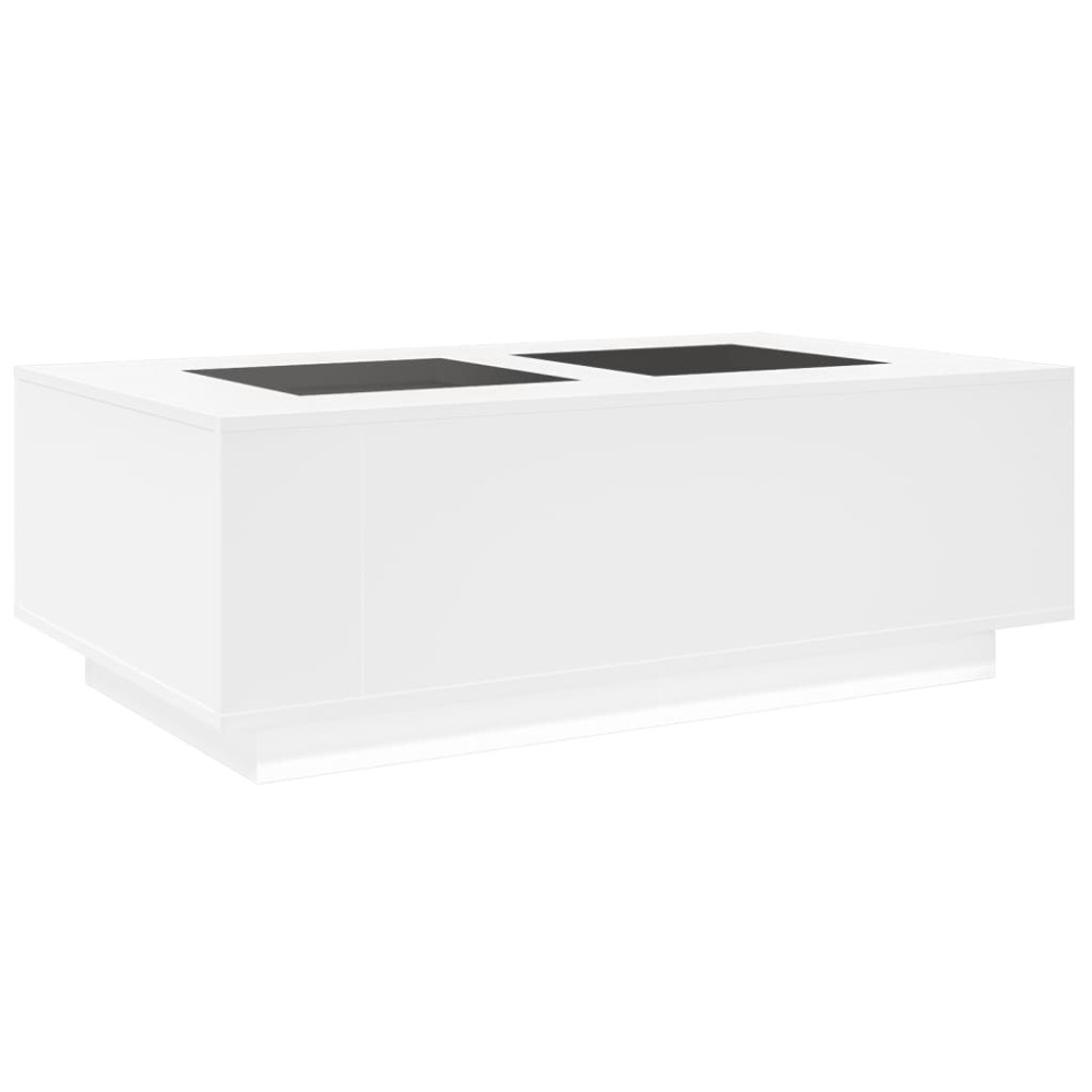 Produktbild för Soffbord med Infinity LEDs vit 116x69x40 cm