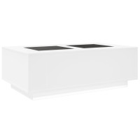 Produktbild för Soffbord med Infinity LEDs vit 116x69x40 cm