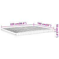 Produktbild för Skummadrass vit 160x220 cm 7-zoner hårdhet 20 ILD