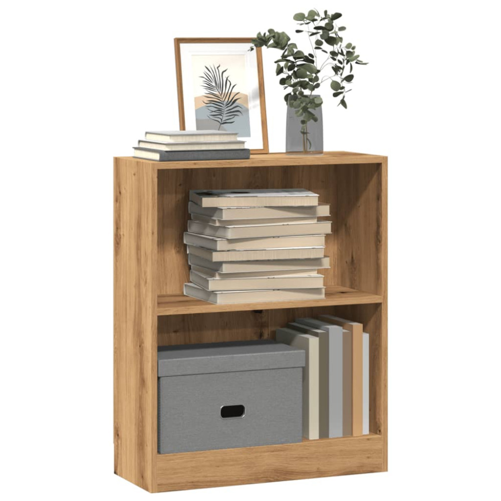 Produktbild för Bokhylla ek 60x24x76 cm konstruerat trä