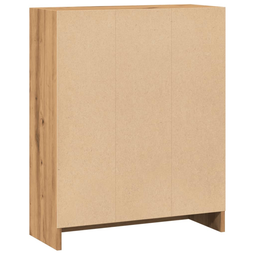 Produktbild för Bokhylla ek 60x24x76 cm konstruerat trä