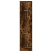 Produktbild för Apoteksskåp rökfärgad ek 30x41x118 cm konstruerat trä