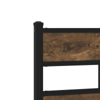 Produktbild för Sängram utan madrass metall rökfärgad ek 150x200 cm