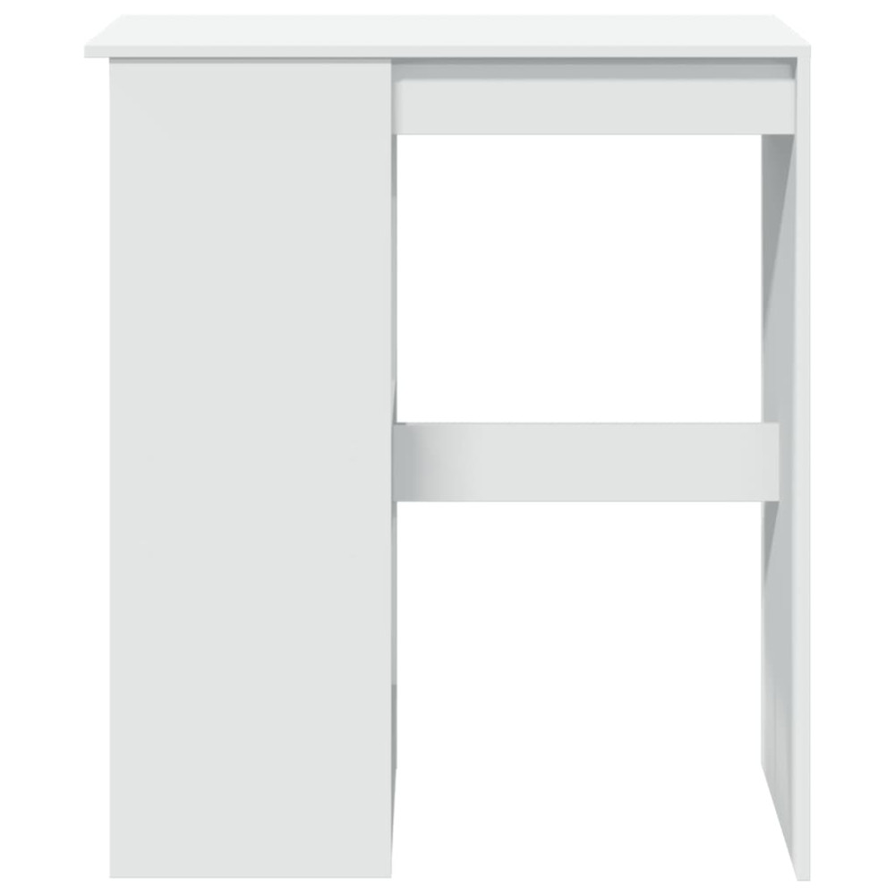Produktbild för Barbord med hyllor vit 90x47,5x103,5 cm konstruerat trä
