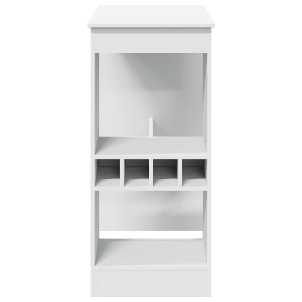 Produktbild för Barbord med hyllor vit 90x47,5x103,5 cm konstruerat trä