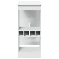 Produktbild för Barbord med hyllor vit 90x47,5x103,5 cm konstruerat trä