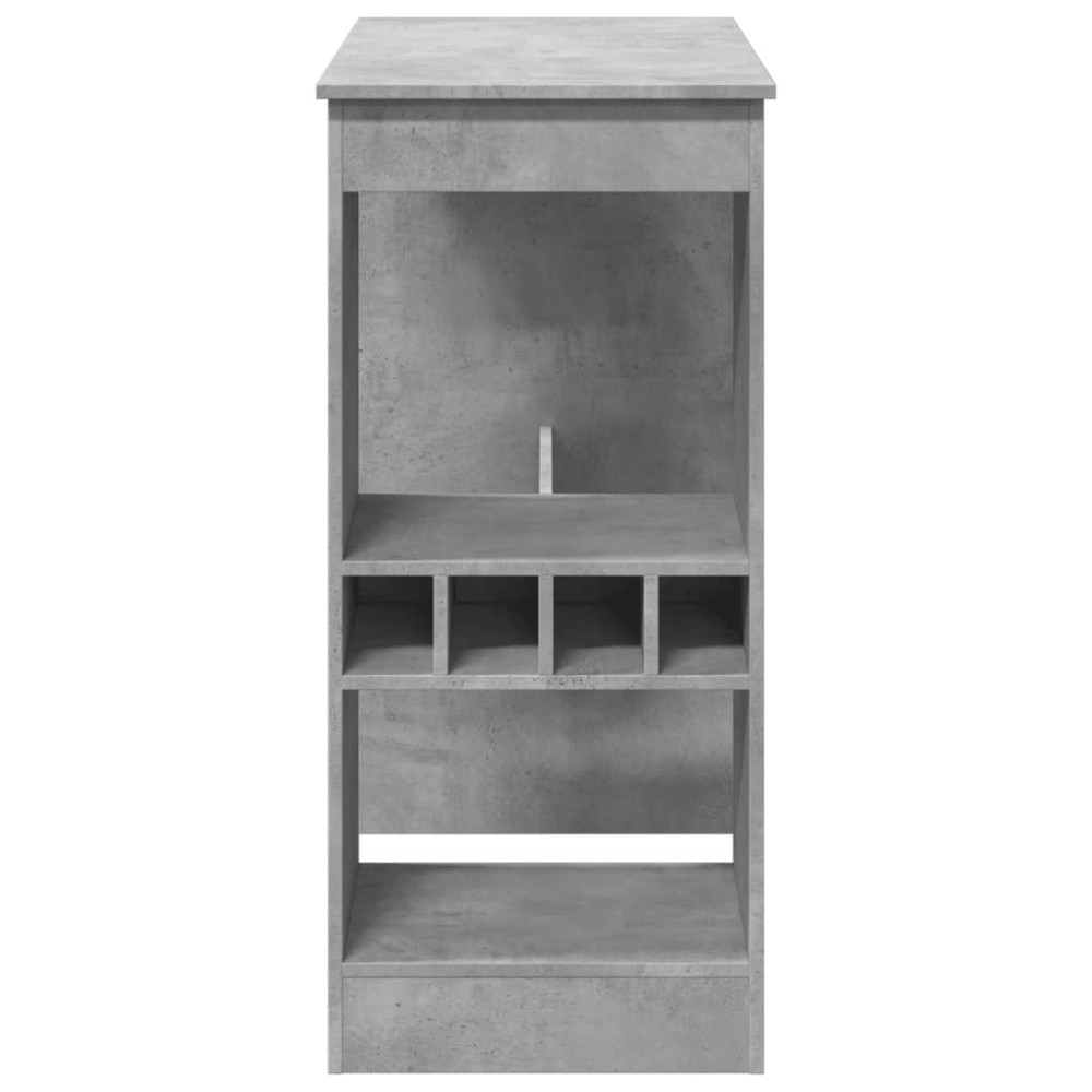 Produktbild för Barbord med hyllor betonggrå 90x47,5x103,5 cm konstruerat trä