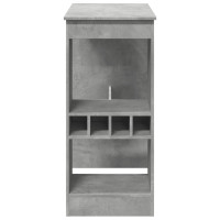 Produktbild för Barbord med hyllor betonggrå 90x47,5x103,5 cm konstruerat trä