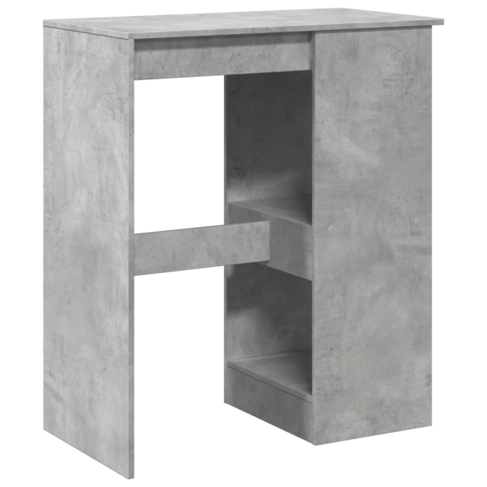 Produktbild för Barbord med hyllor betonggrå 90x47,5x103,5 cm konstruerat trä