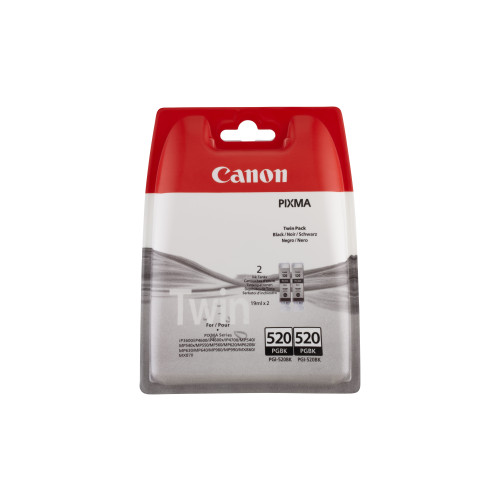 CANON Canon PGI-520BK Twin Pack - 2-pack - svart - original - bläcktank