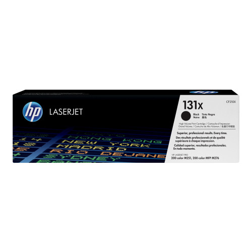 Hewlett-Packard HP 131x - Lång livslängd - svart - original - LaserJet - tonerkassett (CF210X)