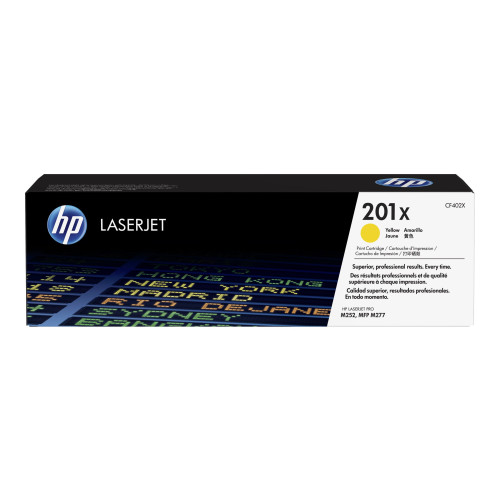 Hewlett-Packard HP 201X - Lång livslängd - gul - original - LaserJet - tonerkassett (CF402X)