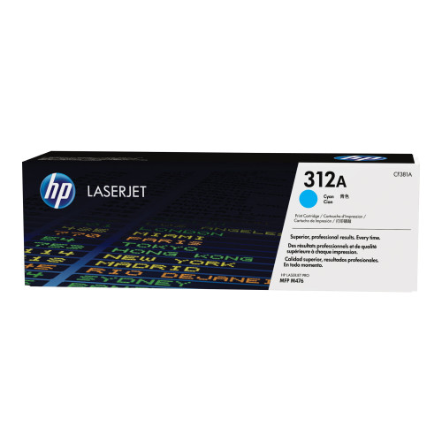 Hewlett-Packard HP 312A - cyan - original - LaserJet - tonerkassett (CF381A)