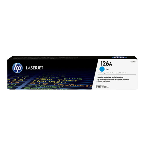 Hewlett-Packard HP 126A - cyan - original - LaserJet - tonerkassett (CE311A)