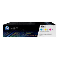 Produktbild för HP 126A - 3-pack - gul, cyan, magenta - original - LaserJet - tonerkassett (CF341A)