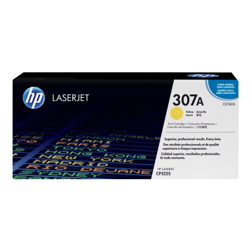 Hewlett-Packard HP 307A - gul - original - LaserJet - tonerkassett (CE742A)