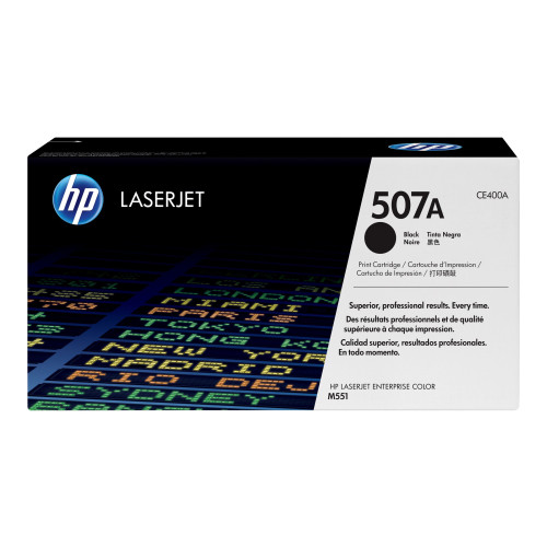 Hewlett-Packard HP 507A - svart - original - LaserJet - tonerkassett (CE400A)