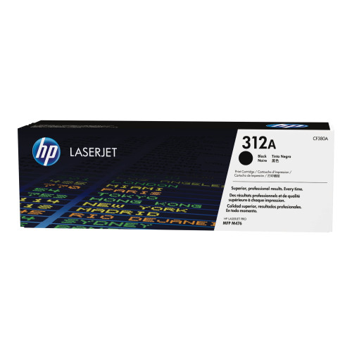 Hewlett-Packard HP 312A - svart - original - LaserJet - tonerkassett (CF380A)