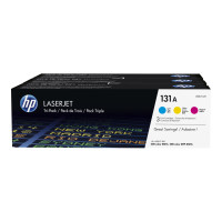 Produktbild för HP 131A - 3-pack - gul, cyan, magenta - original - LaserJet - tonerkassett (U0SL1AM)