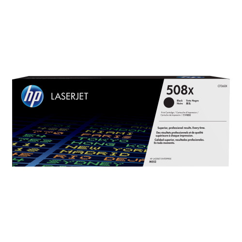 Hewlett-Packard HP 508X - Lång livslängd - svart - original - LaserJet - tonerkassett (CF360X)