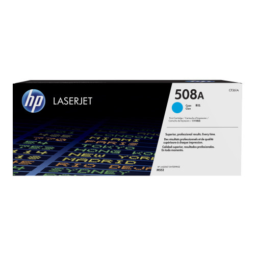 Hewlett-Packard HP 508A - cyan - original - LaserJet - tonerkassett (CF361A)