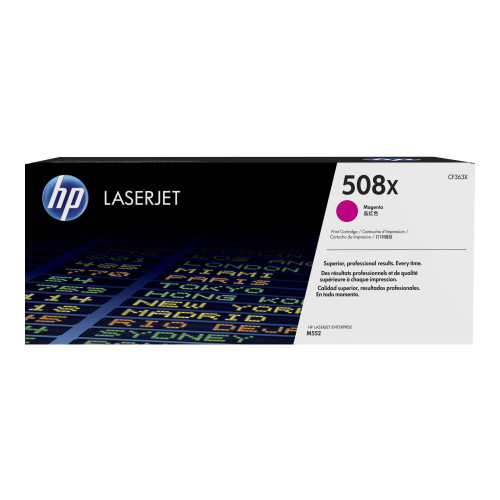 Hewlett-Packard HP 508X - Lång livslängd - magenta - original - LaserJet - tonerkassett (CF363X)