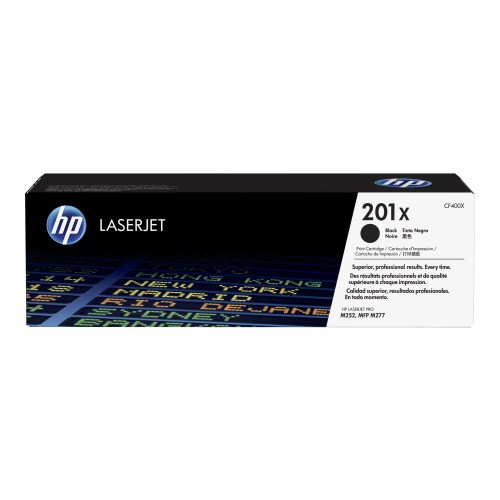 Hewlett-Packard HP 201X - Lång livslängd - svart - original - LaserJet - tonerkassett (CF400X)