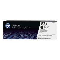 Produktbild för HP 83A - 2-pack - svart - original - LaserJet - tonerkassett (CF283AD)