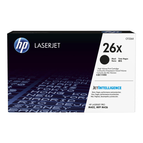 Hewlett-Packard HP 26X - Lång livslängd - svart - original - LaserJet - tonerkassett (CF226X)