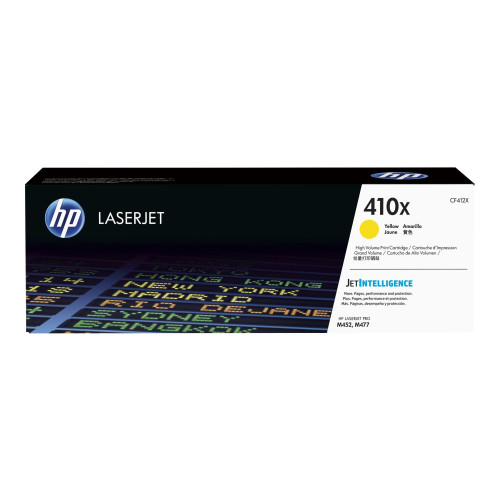 Hewlett-Packard HP 410X - Lång livslängd - gul - original - LaserJet - tonerkassett (CF412X)