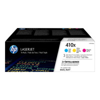 Produktbild för HP 410X - 3-pack - Lång livslängd - gul, cyan, magenta - original - LaserJet - tonerkassett (CF252XM)