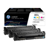 Produktbild för HP 201X - 3-pack - Lång livslängd - gul, cyan, magenta - original - LaserJet - tonerkassett (CF253XM)