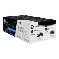 Produktbild för HP 201X - 2-pack - Lång livslängd - svart - original - LaserJet - tonerkassett (CF400XD)