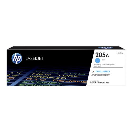 Hewlett-Packard HP 205A - cyan - original - LaserJet - tonerkassett (CF531A)